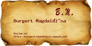 Burgert Magdaléna névjegykártya